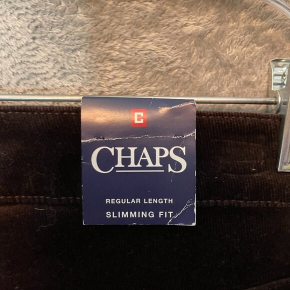 Chaps Women Classic Slimming Straight Leg Mid Rise Soft Velour Pants 14 Brown - Picture 6 of 13